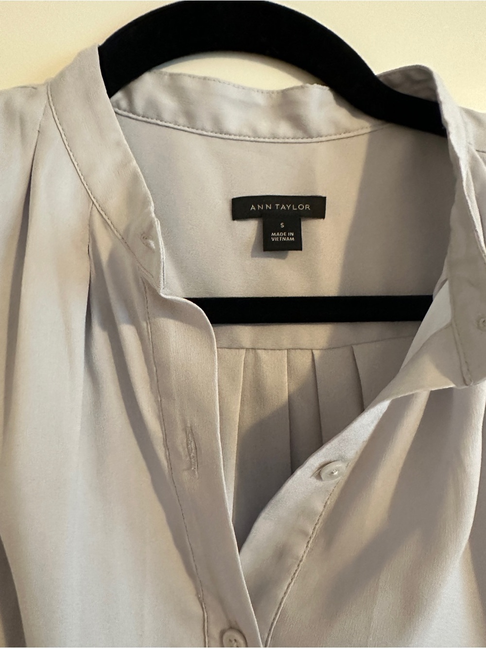 Ann Taylor Light Gray Blouse-Style Jacket